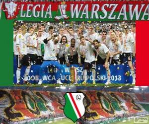 Puzzle Legia Varsovie, champion Ekstraklasa 2012-2013, Ligue de Football de la Pologne