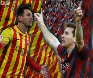 Puzzle Leo Messi, meilleur buteur de l'histoire du FC Barcelone