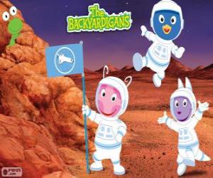 Puzzle Les astronautes Backyardigans sont arrivés à Mars