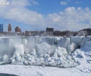 Puzzle Les chutes du Niagra gelées