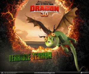 Puzzle Les dragons les plus faibles sont les Terrible Terreur , on les retrouve habituellement dans les troupeaux