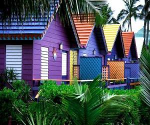 Puzzle Les maisons les couleurs, les Bahamas
