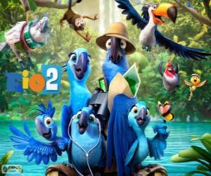 Puzzle Les personnages principaux du film Rio 2