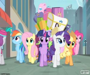 Puzzle Les poneys arrivant à Manehattan