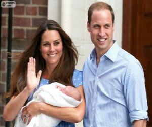 Puzzle Les Princes William et Kate et son fils