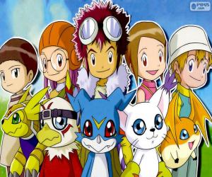 Puzzle Les protagonistes de Digimon