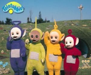 Puzzle Les Télétubbies: Laa-Laa, Tinky Winky, Po et Dipsy