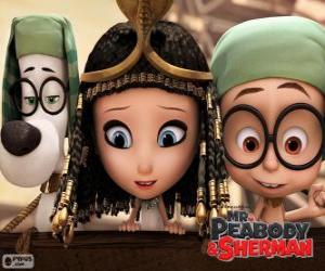 Puzzle Les trois protagonistes du film Mr. Peabody et Sherman