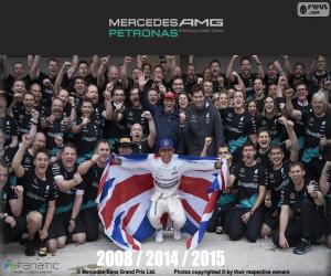 Puzzle Lewis Hamilton, champion F1 2015
