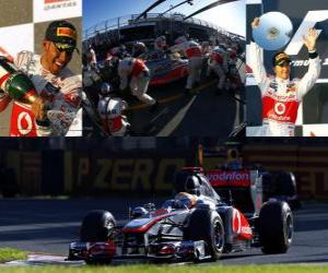 Puzzle Lewis Hamilton - McLaren - Melbourne, Australie Grand Prix (2011) (2e place)