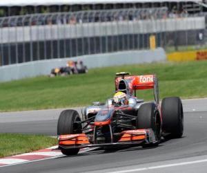 Puzzle Lewis Hamilton - McLaren - Montréal 2010