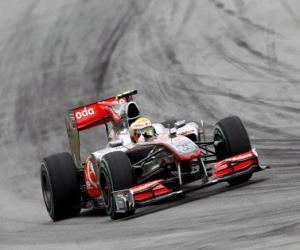 Puzzle Lewis Hamilton - McLaren - Sepang 2010