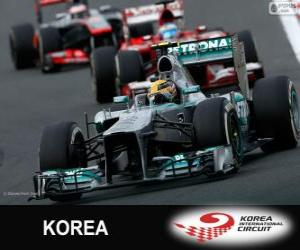 Puzzle Lewis Hamilton - Mercedes - Circuit International de Corée, 2013