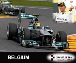 Puzzle Lewis Hamilton - Mercedes - Grand Prix du Belgique 2013, 3e classés