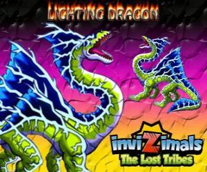 Puzzle Lightning Dragon. Invizimals The Lost Tribes. Cette invizimal dragon domine le pouvoir des éclairs et le tonnerre