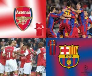 Puzzle Ligue des Champions - UEFA Champions League huitième de finale de 2010-11, Arsenal FC - FC Barcelona