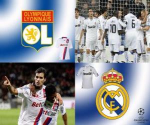 Puzzle Ligue des Champions - UEFA Champions League huitième de finale de 2010-11, Olympique lyonnais - Real Madrid CF