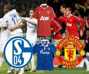 Puzzle Ligue des Champions - UEFA Champions League 2010-11 en demi-finale, le FC Schalke 04 - Manchester United