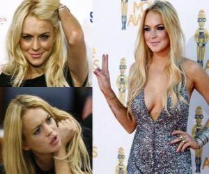 Puzzle Lindsay Lohan est une actrice, mannequin et chanteuse, un Américain.