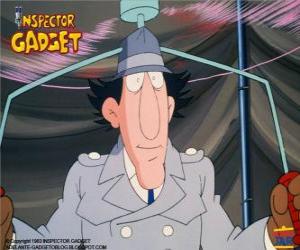 Puzzle L'Inspecteur Gadget en utilisant l'un de ses gadgets, l'hélicoptère du chapeau