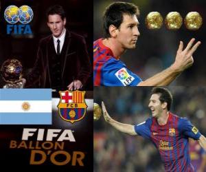 Puzzle Lionel Messi Ballon d'Or FIFA 2011