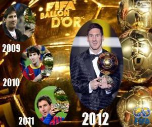 Puzzle Lionel Messi Ballon d'Or FIFA 2012