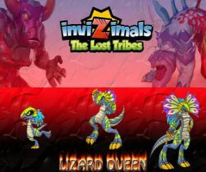 Puzzle Lizard Queen, dernière évolution. Invizimals The Lost Tribes. La Reine des reptiles est belle et sage