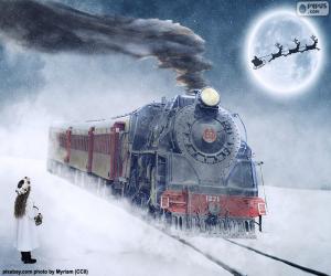 Puzzle Locomotive à vapeur Noël