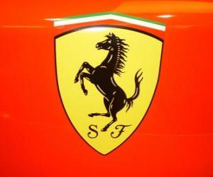 Puzzle Logo de Ferrari, marque italienne de voitures de sport