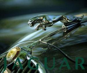 Puzzle Logo de Jaguar, la marque britannique de voitures de luxe et voitures de sport