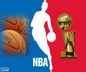 Puzzle Logo de la NBA, la ligue de basket-ball professionnel aux Etats-Unis d'Amérique