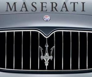 Puzzle Logo de Maserati, marque italienne de voitures de sport