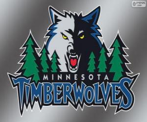 Puzzle Logo de Minnesota Timberwolves, équipe de la NBA. Division Nord-Ouest, Conférence Ouest 