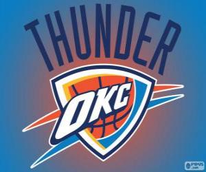 Puzzle Logo d'Oklahoma City Thunder, équipe de NBA. Division Nord-Ouest, Conférence Ouest