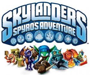 Puzzle Logo du jeu vidéo de Spyro le Dragon, Skylanders: Les aventures de Spyro