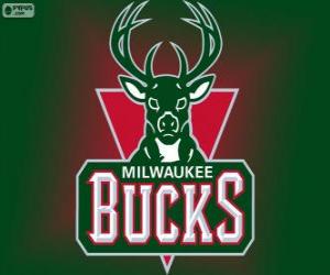 Puzzle Logo Milwaukee Bucks, équipe de la NBA. Division Centrale, Conférence Est