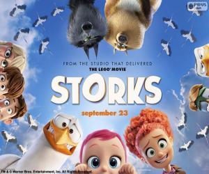 Puzzle Logo original de Storks