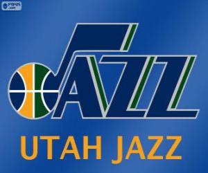 Puzzle Logo Utah Jazz, équipe NBA. Division Nord-Ouest, Conférence Ouest 