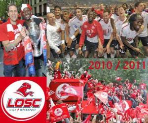 Puzzle LOSC Lille, champion de la ligue française de football, Ligue 1 2010-2011