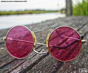 Puzzle Lunettes de soleil roses