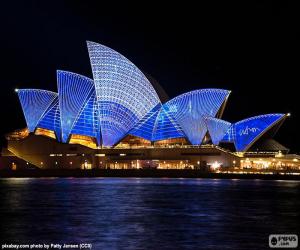Puzzle L’Opéra de Sydney de nuit