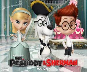 Puzzle M. Peabody, Sherman et Penny dans la révolution Français