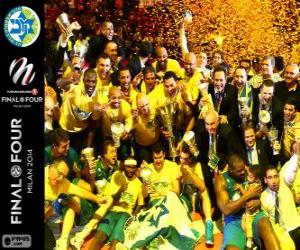 Puzzle Maccabi Electra Tel Aviv, champion de l'Euroligue de basket-ball 2014