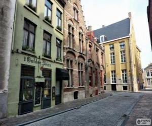 Puzzle Maisons mitoyennes dans une rue dans une ville