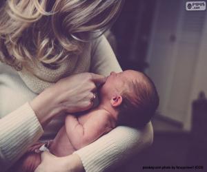 Puzzle Maman ou la mère avec son bébé