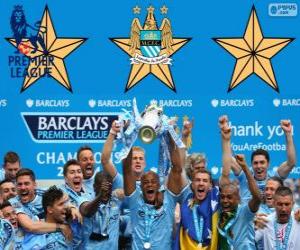 Puzzle Manchester City, champion de Premier League 2013-2014, Ligue de Football d'Angleterre