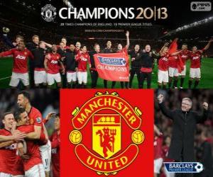 Puzzle Manchester United, champion Premier League 2012-2013, Ligue de Football d'Angleterre