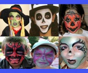 Puzzle maquillage pour enfants pour l'Halloween