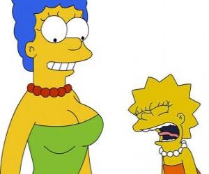 Puzzle Marge cris étonnés de voir Lisa