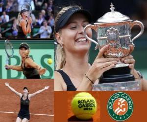 Puzzle Maria Sharapova champion Roland Garros 2012